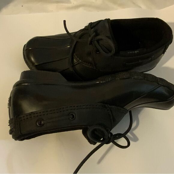 Sperry Women's Duck Boot Booties Saltwater 1-Eye Black STS85897 size 6 - Picture 5 of 11